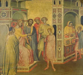 Den helige Eligius inför kung Clothar, ca 1365